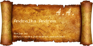 Andrejka Andrea névjegykártya